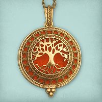 Tree of Life Aromatherapy Locket - Bronze Tone