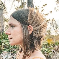 Natural Feather Ear Wrap