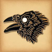 Raven Head Enamel Pin