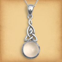 Silver Celtic Moonstone Pendant