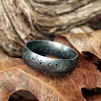 Stainless Steel Odin's Runes Ring