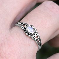 Silver Victorian Moonstone Ring