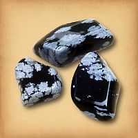 Tumbled Snowflake Obsidian Gemstones