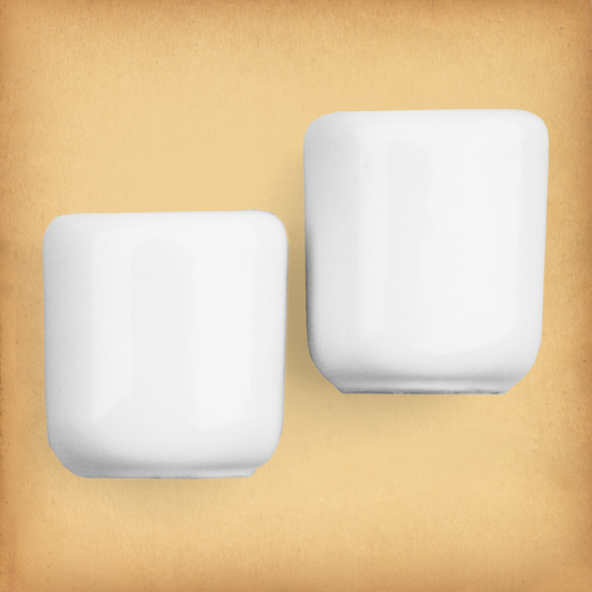 Pair of Plain White Mini Candle Holders