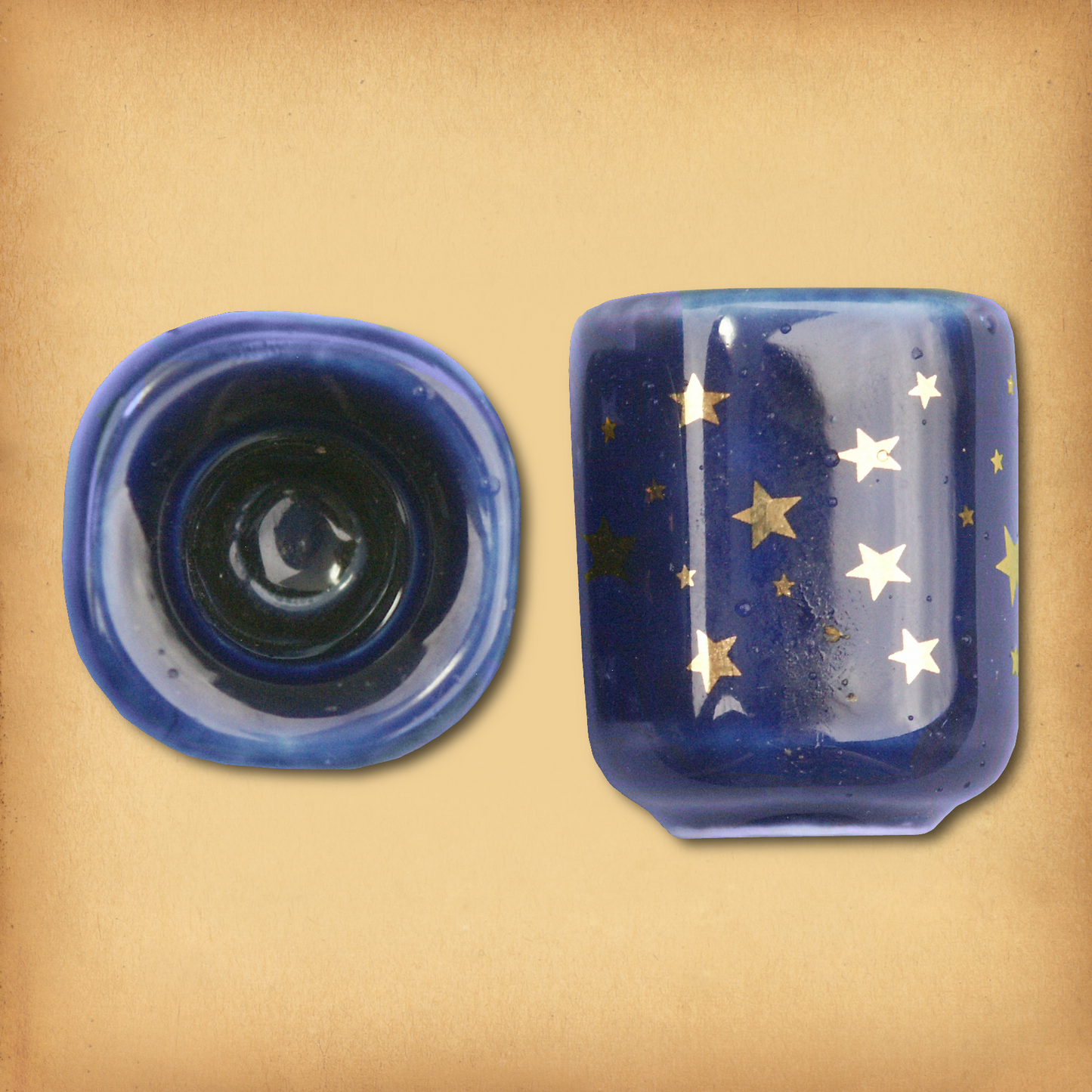 Pair of Gold Stars Mini Candle Holders