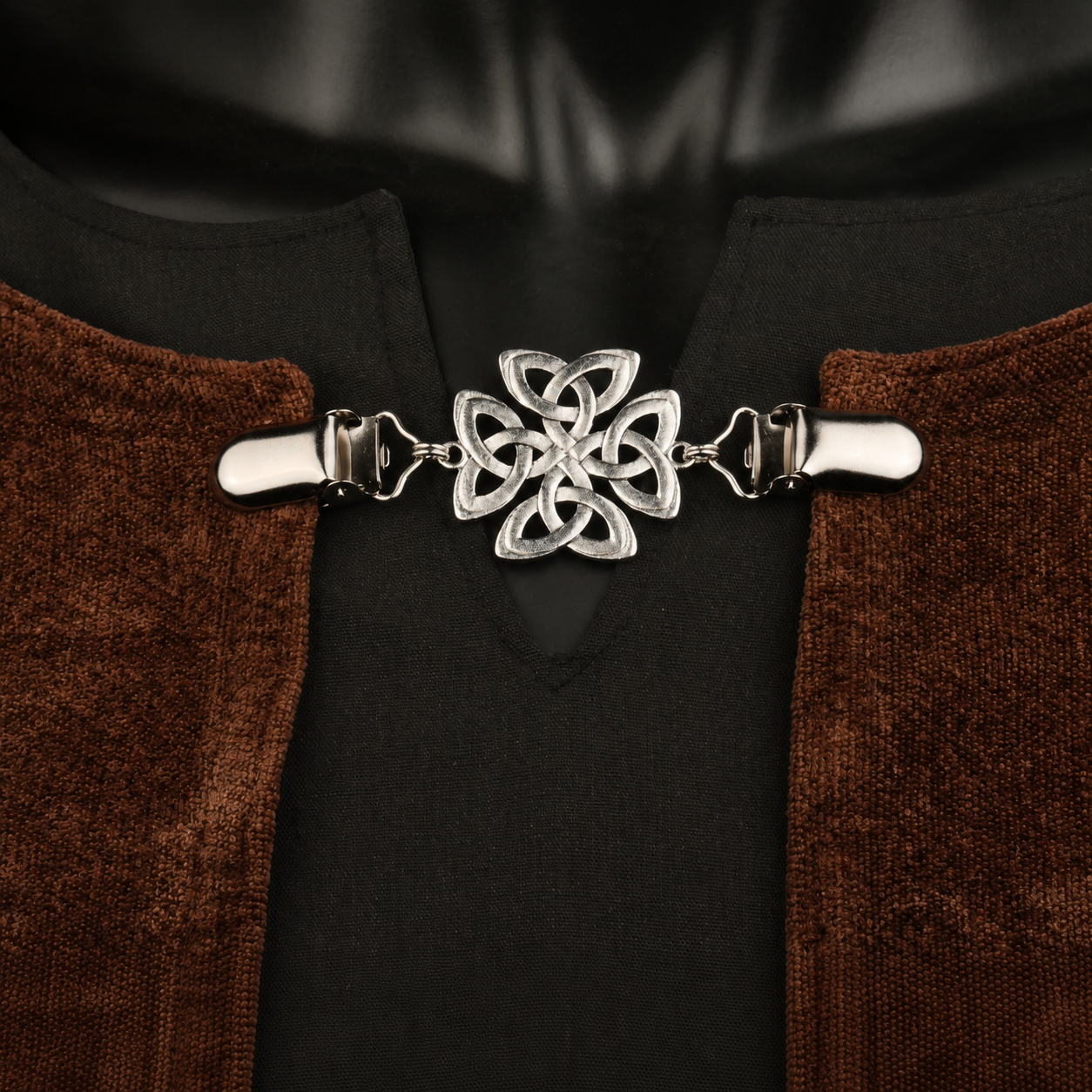 Celtic Trinity Cross Cloak Clasp