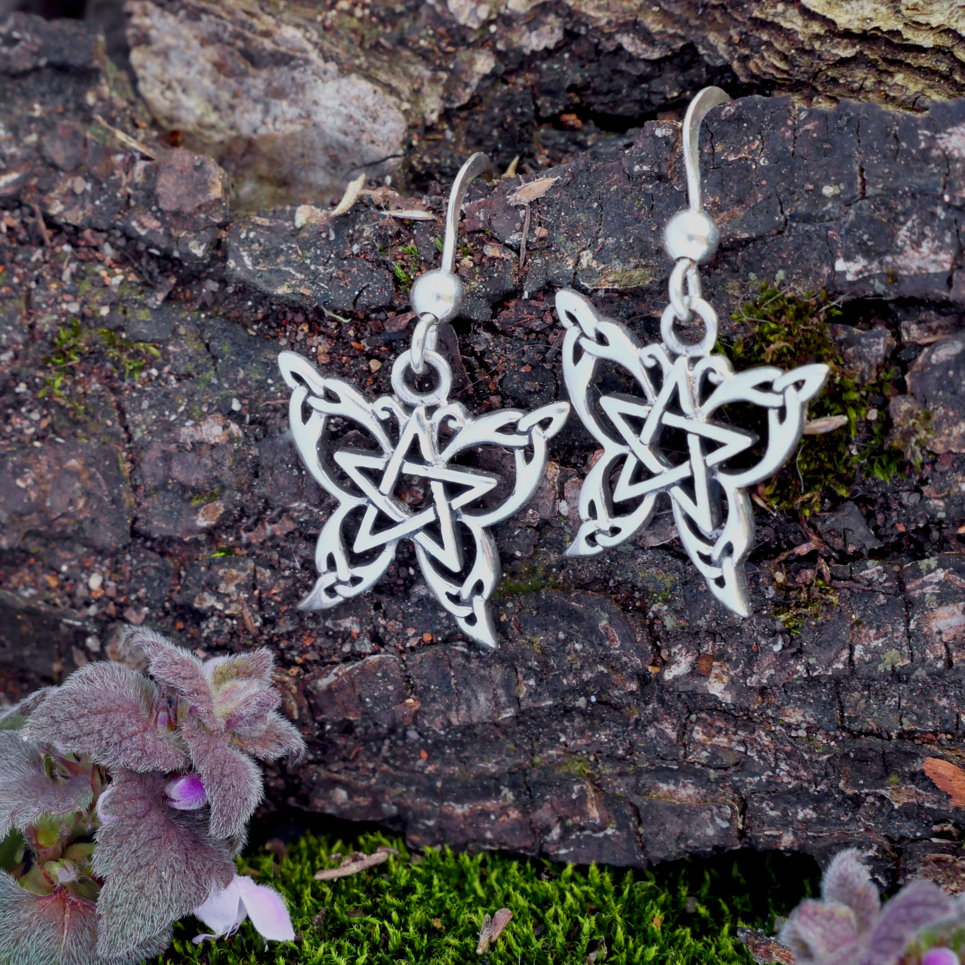 Silver Celtic Butterfly Earrings