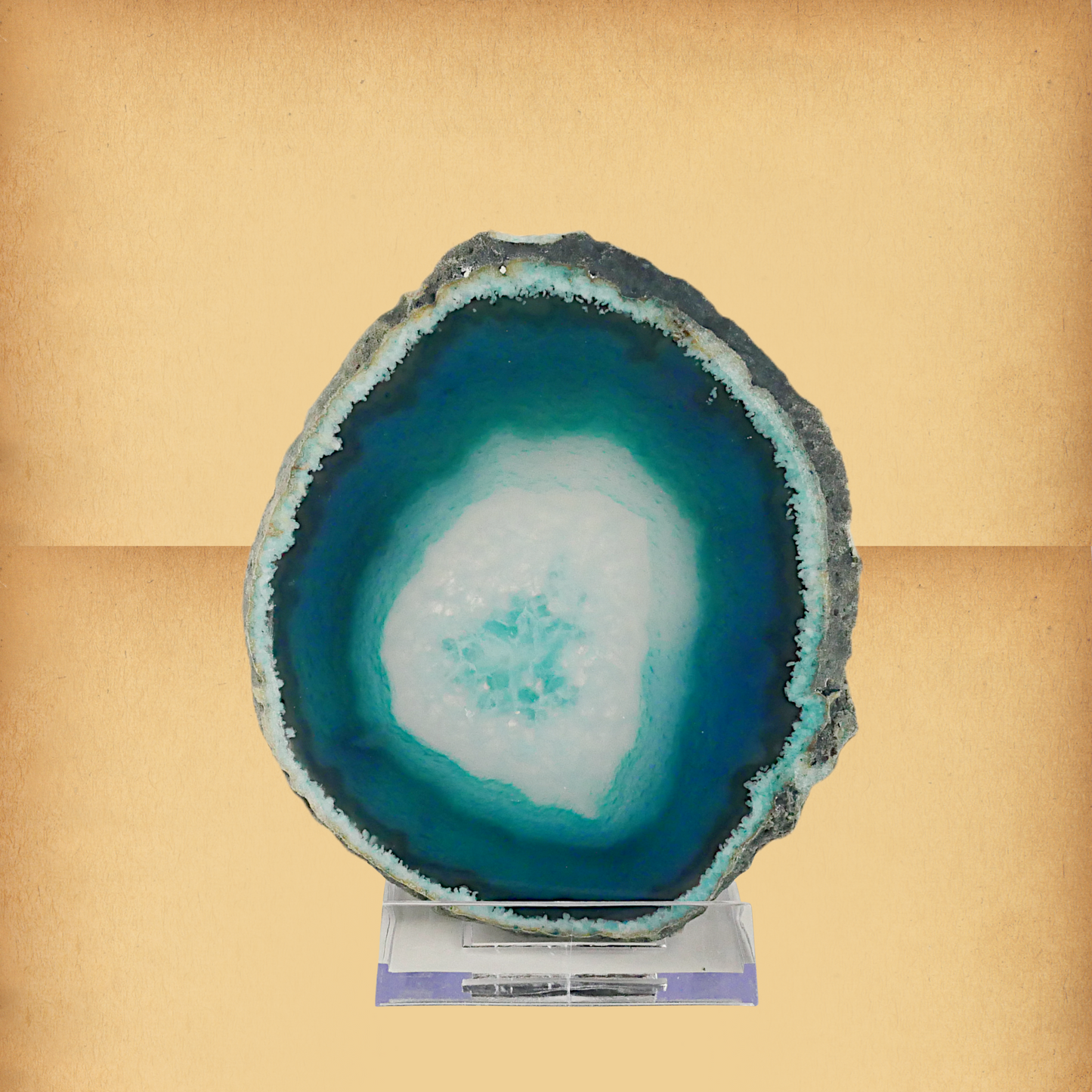 Teal Blue Agate Slice