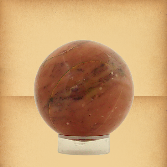Polished Peachy Pink Mystery Stone Sphere