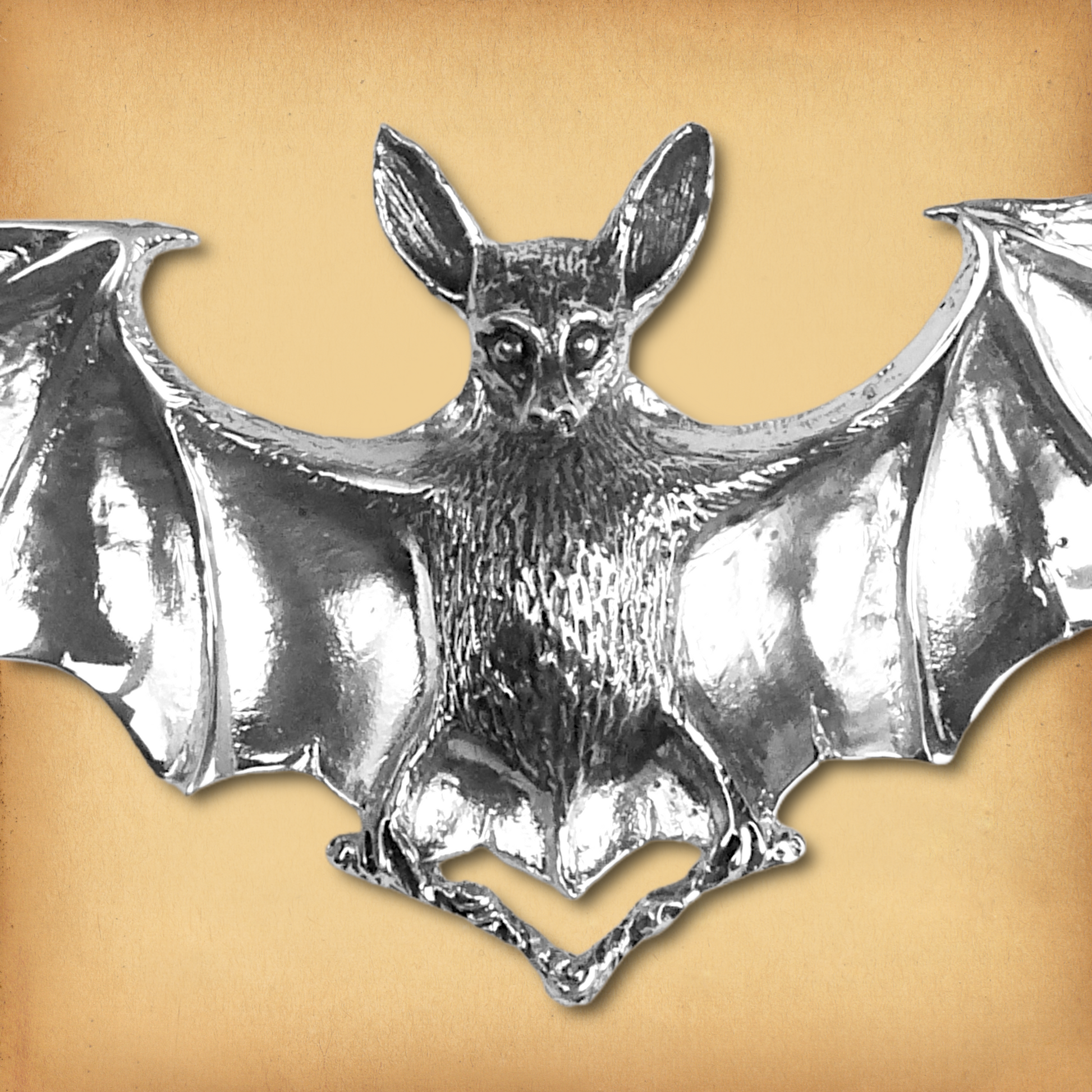 Silver Bat Necklace