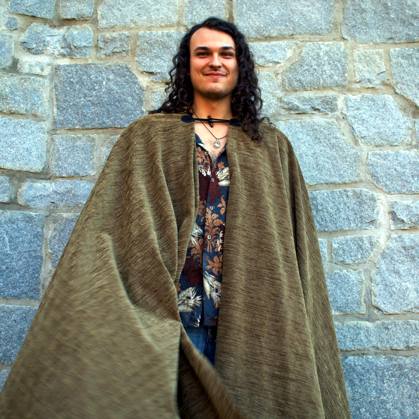 Olive Brown Full Circle Cloak