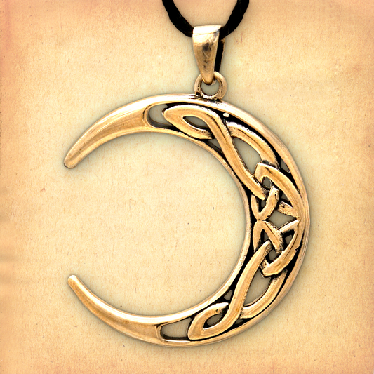 Bronze Celtic Moon Pendant