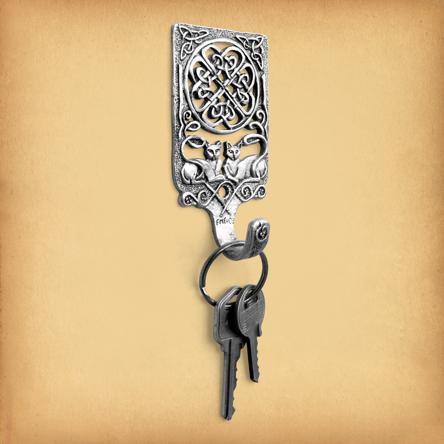 Celtic Cat Wall Hook