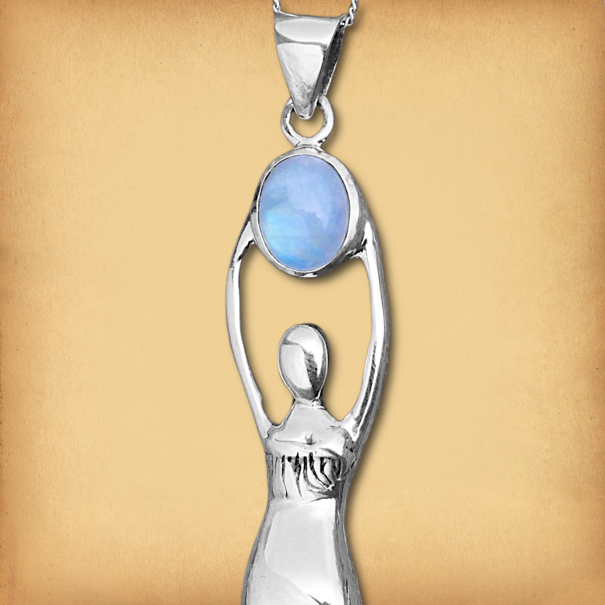Sterling Silver Eternal Goddess Pendant – Moonstone Jewelry Sterling Silver Eternal Goddess Pendant – Moonstone Jewelry