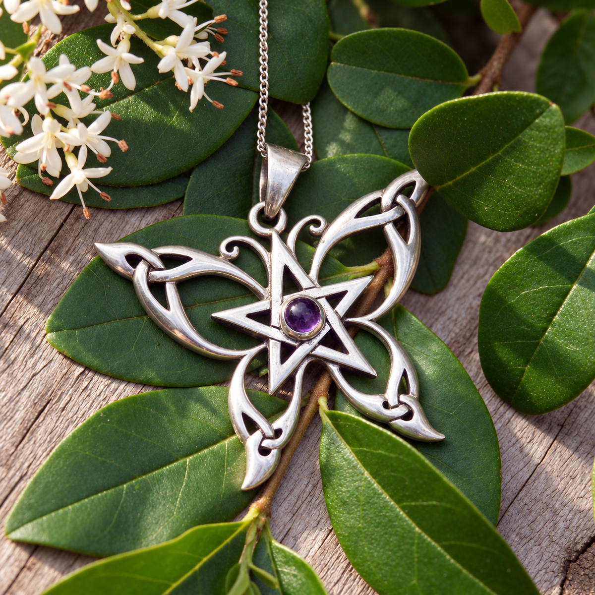 Silver Celtic Butterfly Pendant