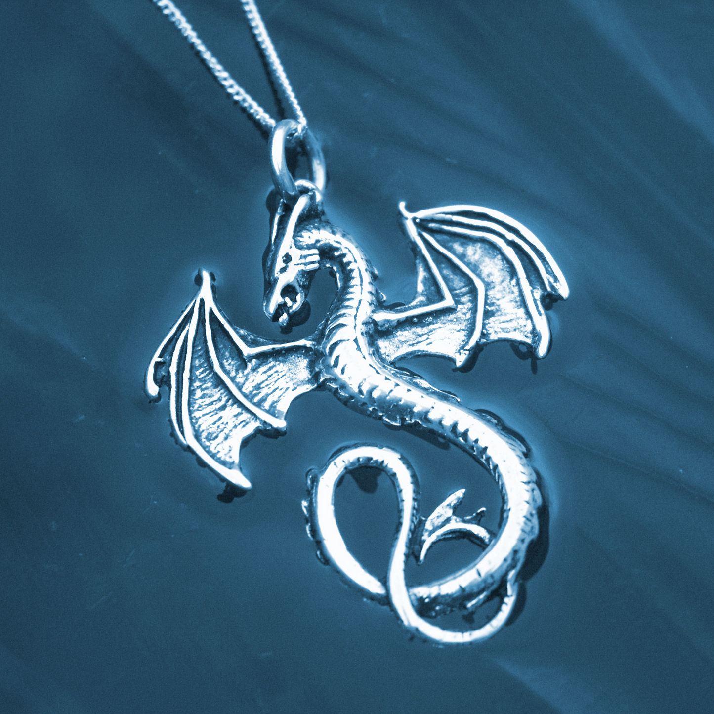 Silver Flying Dragon Pendant