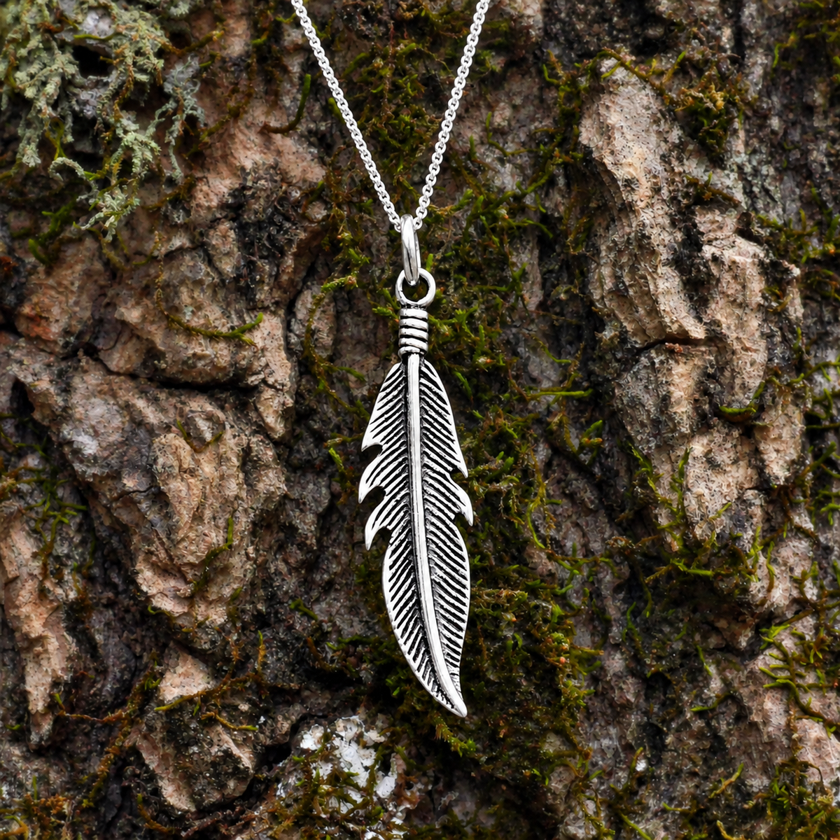 Silver Feather Pendant