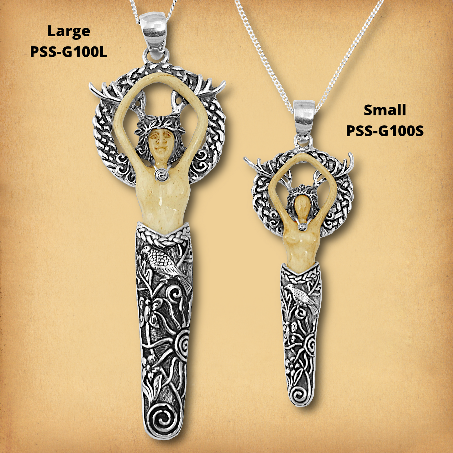 Silver Forest Goddess Pendant