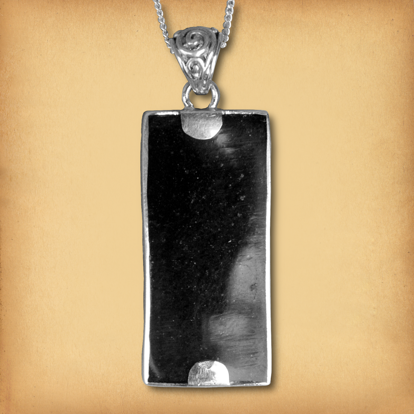 Silver Dryad Pendant w/ Lava Stone