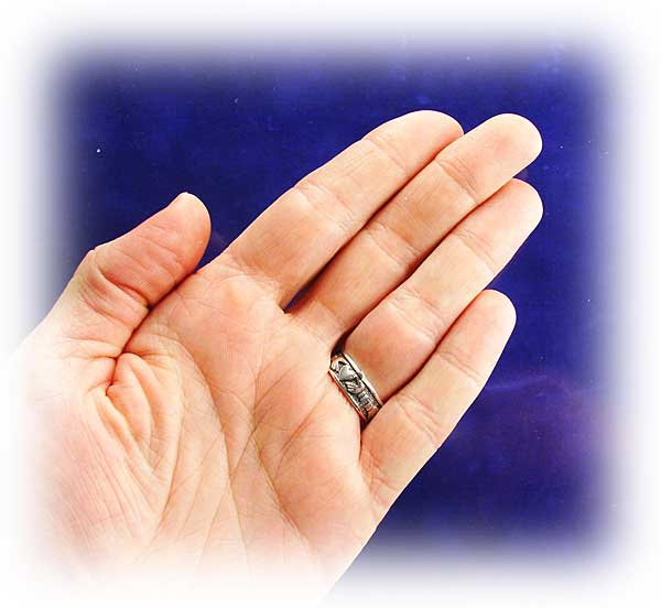 Silver Claddagh Band (size 4)