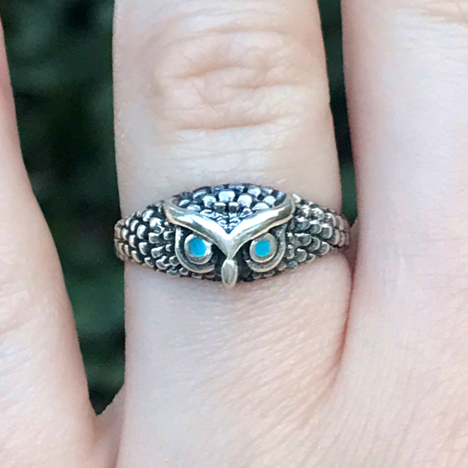 Silver Owl Ring