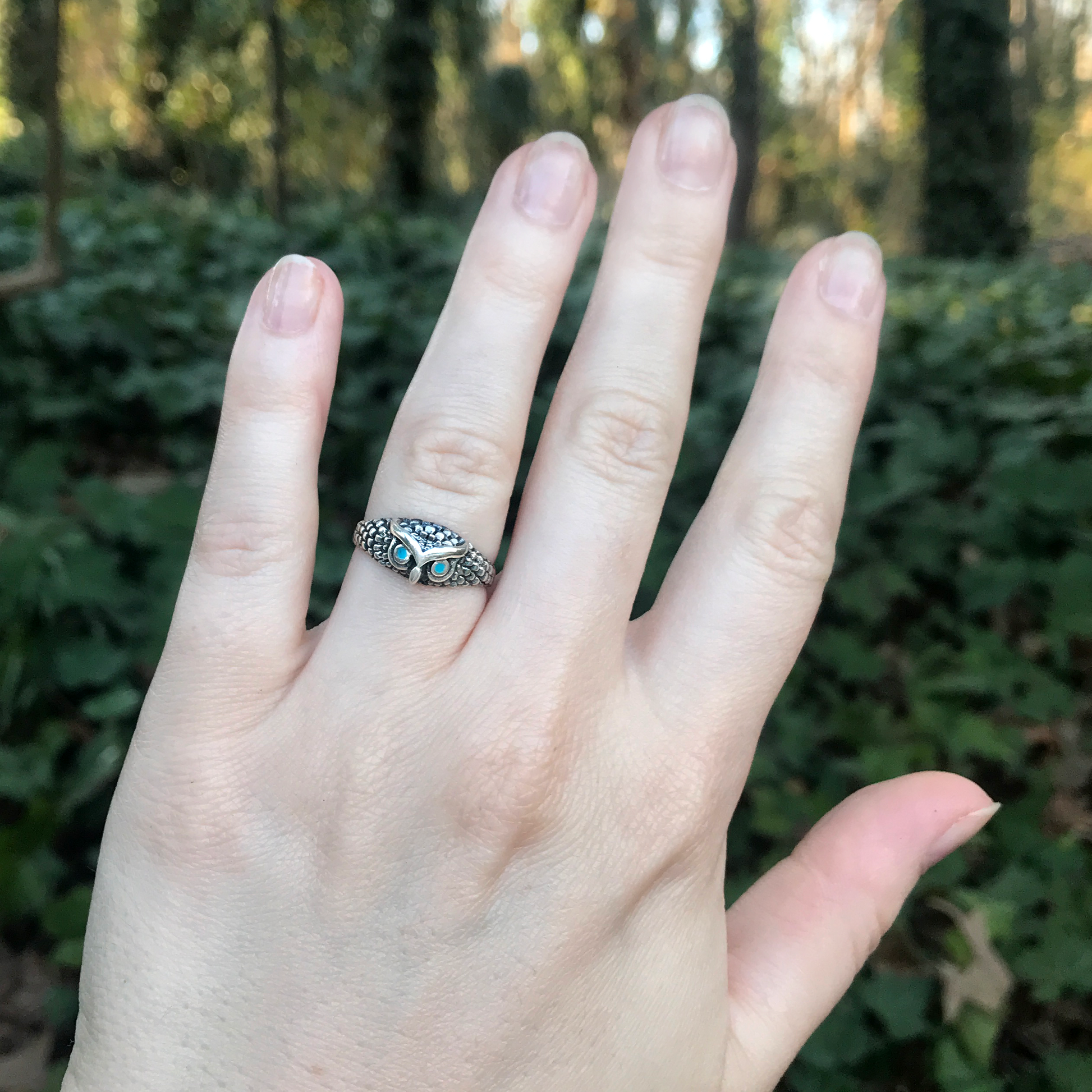 Silver Owl Ring