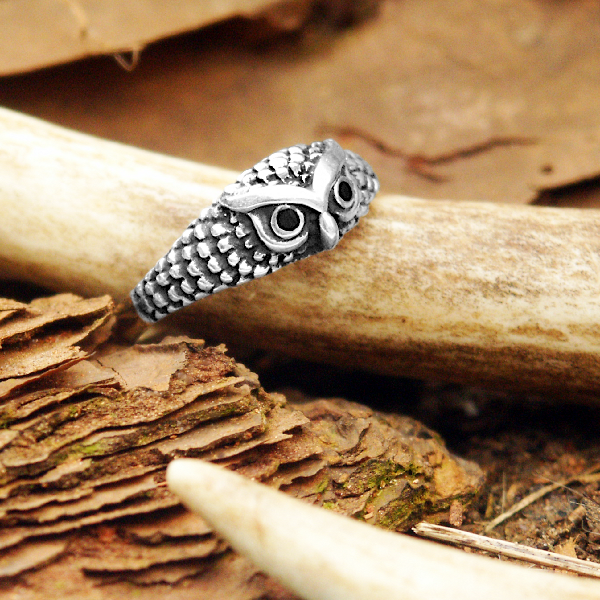 Silver Owl Ring