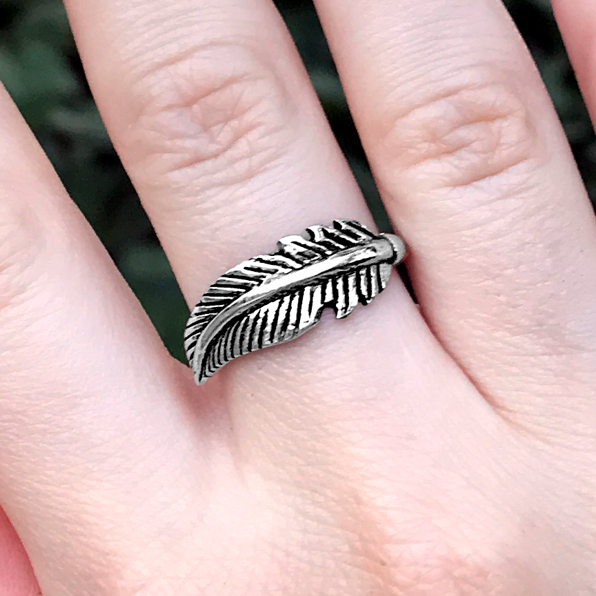 Silver Feather Ring