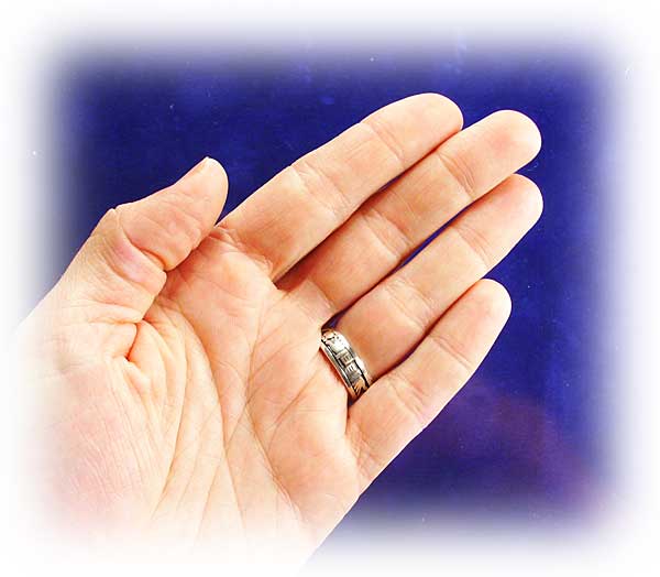 Silver Claddagh Spin Ring (sizes 4, 5)