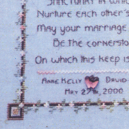 Fantasy Wedding Blessing Cross Stitch Pattern