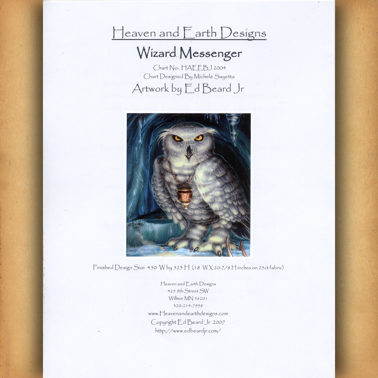 Wizard Messenger Cross Stitch Pattern