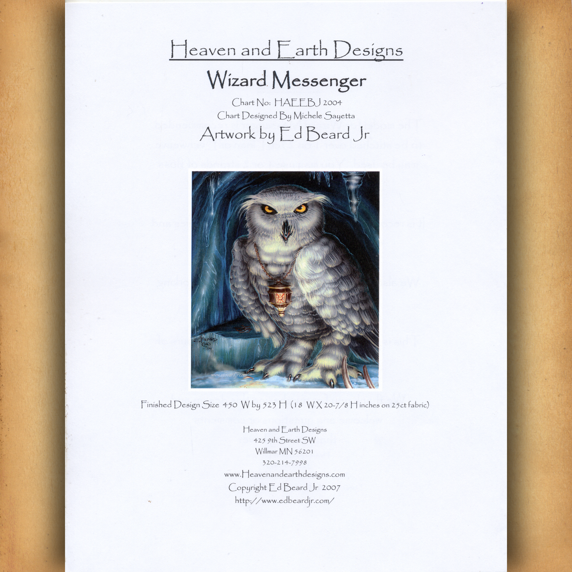 Wizard Messenger Cross Stitch Pattern