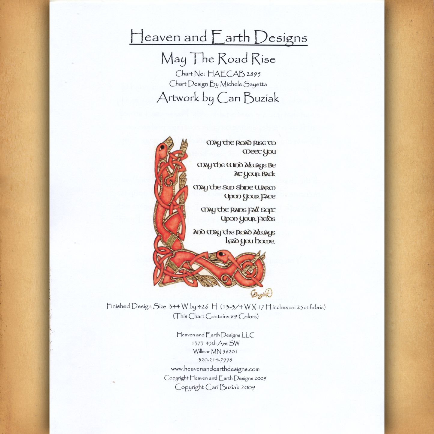 "May the Road Rise" Cross Stitch Pattern