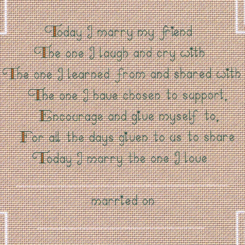 Celtic Wedding Memory Cross Stitch Pattern