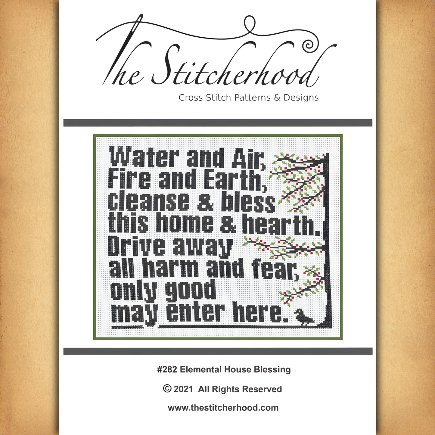 Elemental House Blessing Cross Stitch Pattern