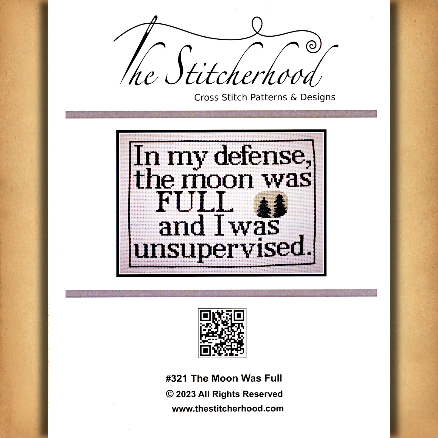 The Moon Was Full Cross Stitch Pattern