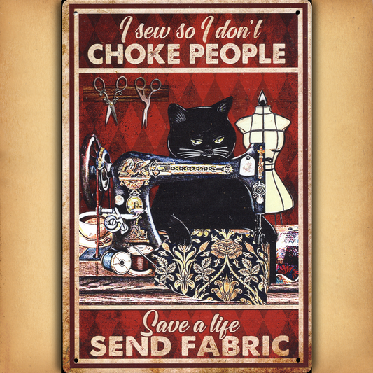 Send Fabric Tin Sign