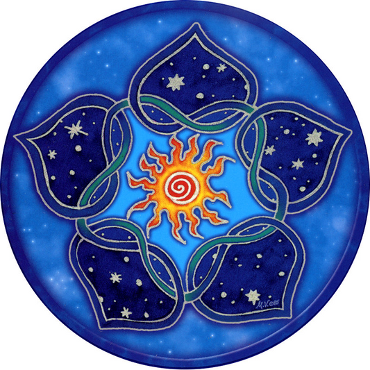 Solar Lotus Window Sticker