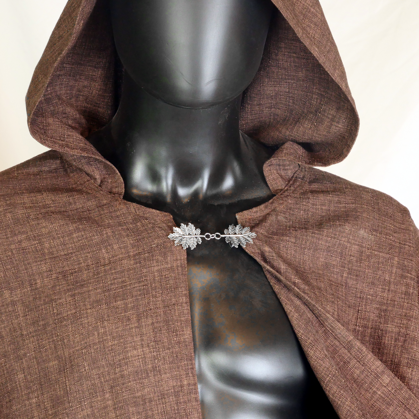 Dark Brown Full Circle Cloak with Hood and Pockets