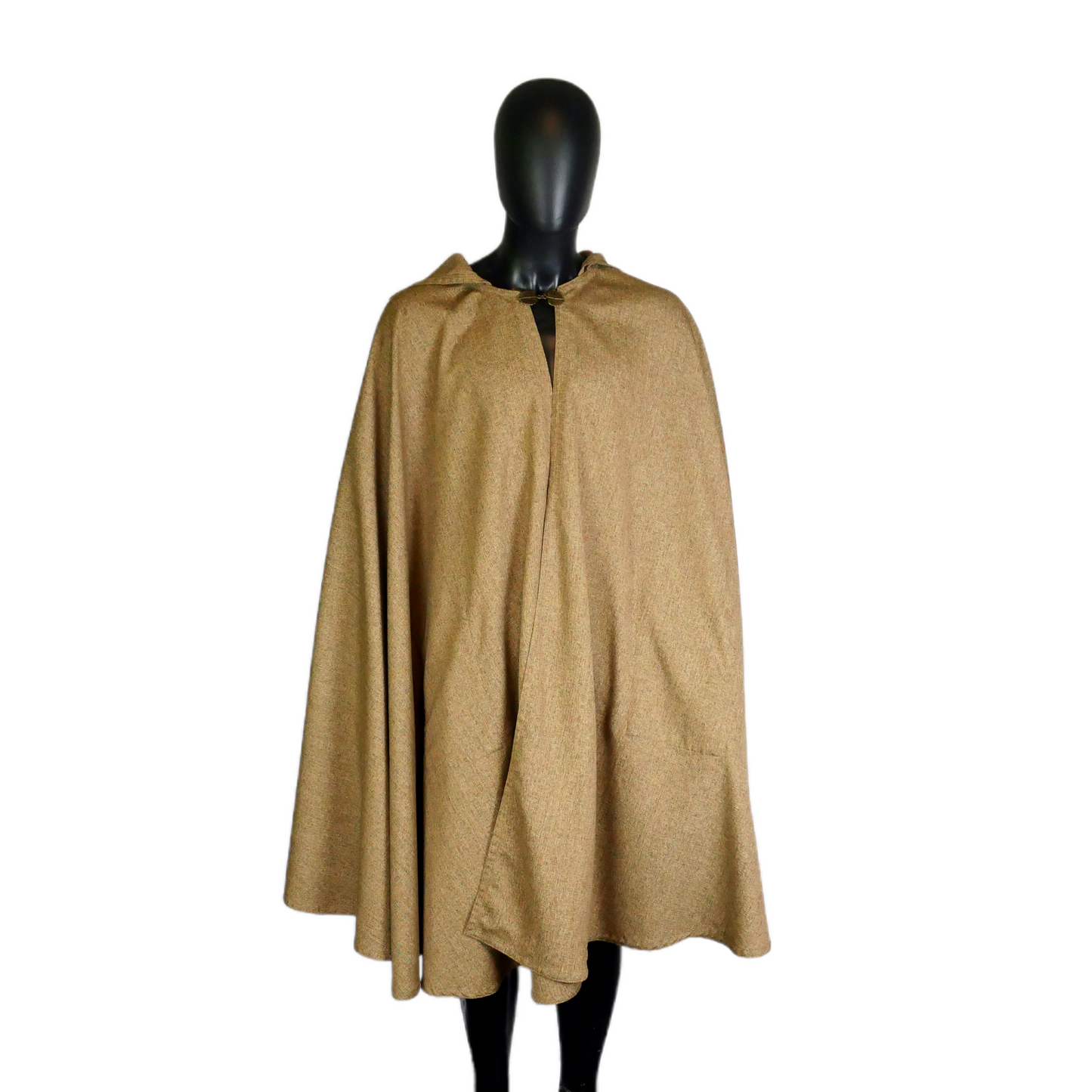 Light Brown Full Circle Cloak with Hood and Pockets (Copy)