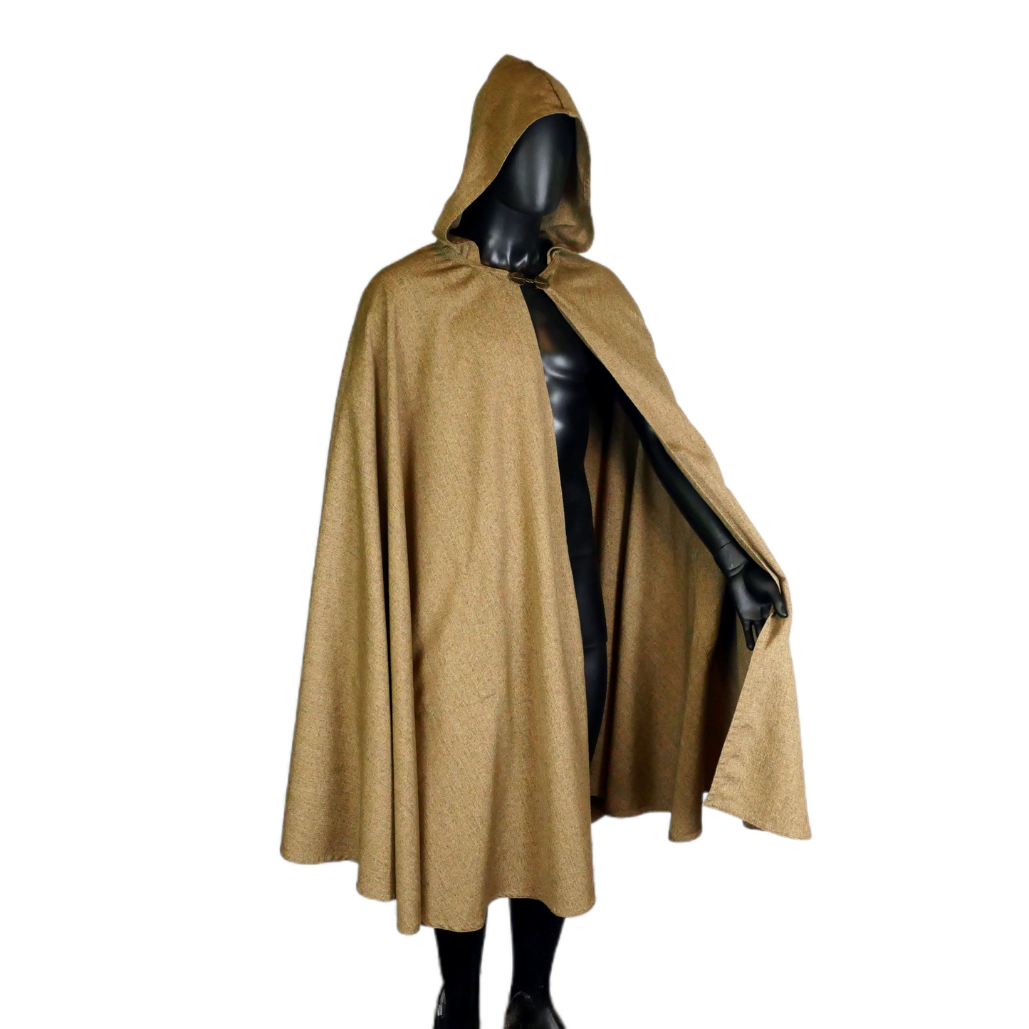 Light Brown Full Circle Cloak with Hood and Pockets (Copy)