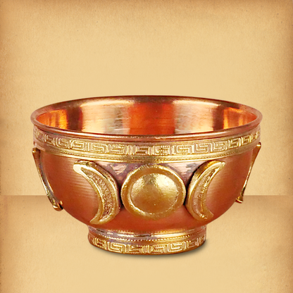 Triple Moon Copper Bowl