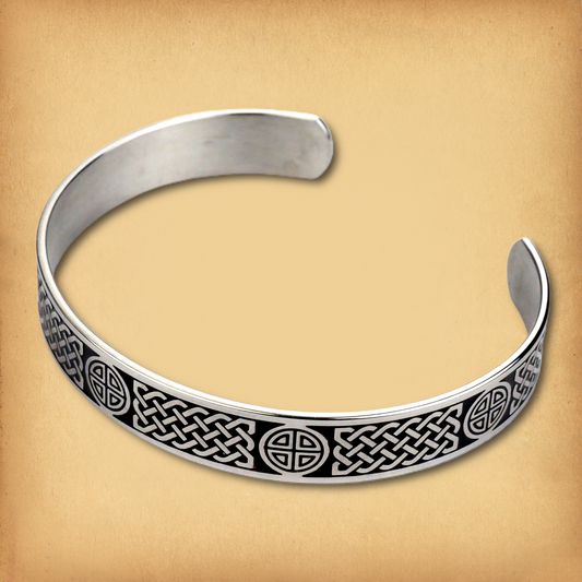 Steel Celtic Cuff Bracelet