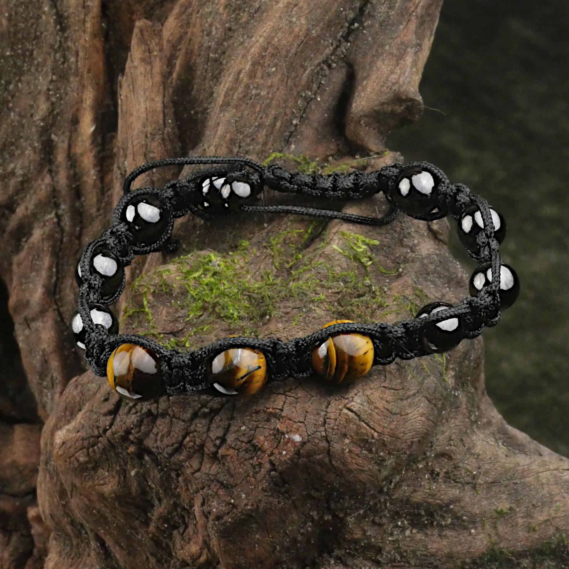 Tiger Eye Shamballa Bracelet – Gryphon's Moon - Main Image