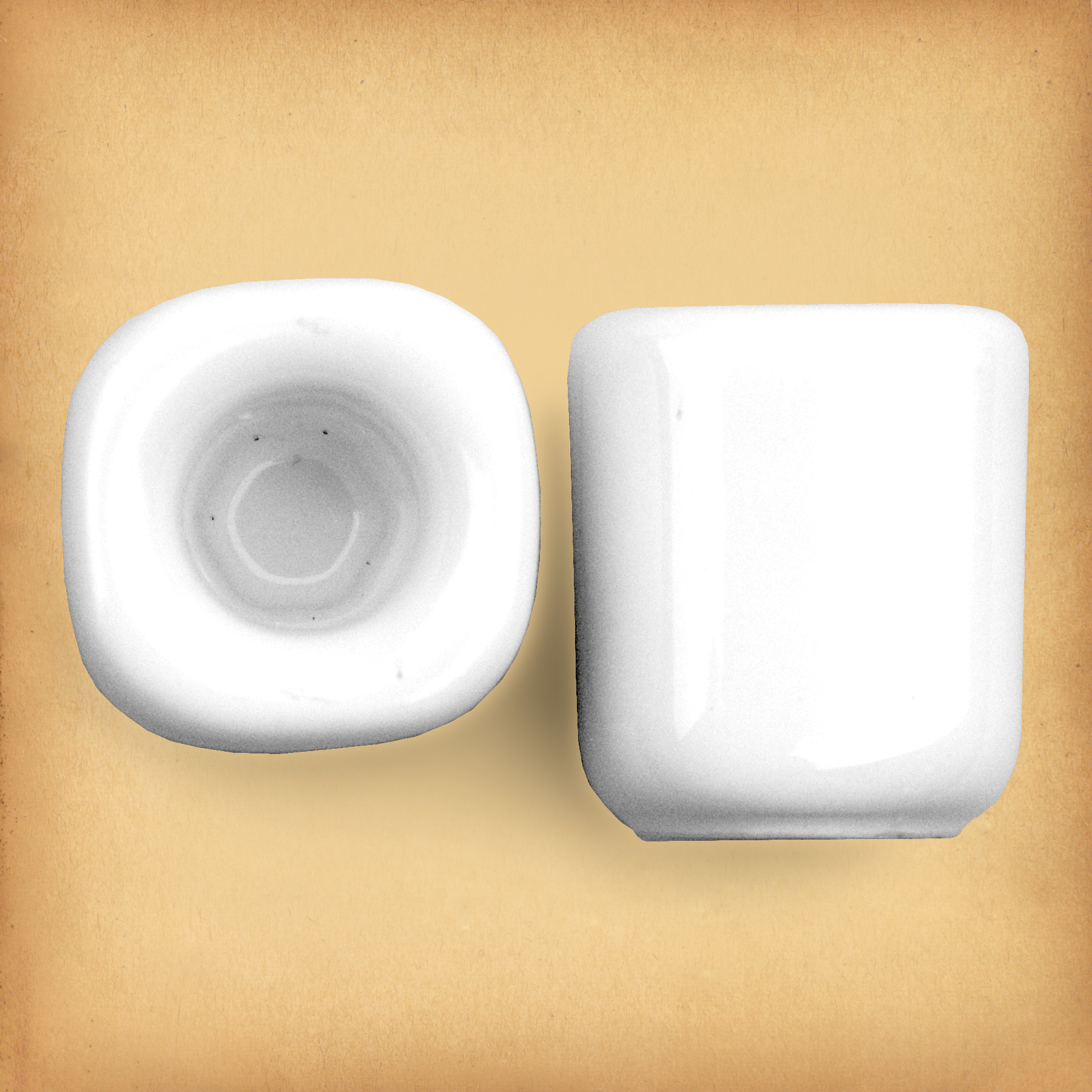 Pair of Plain White Mini Candle Holders