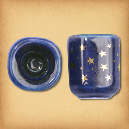 Pair of Gold Stars Mini Candle Holders