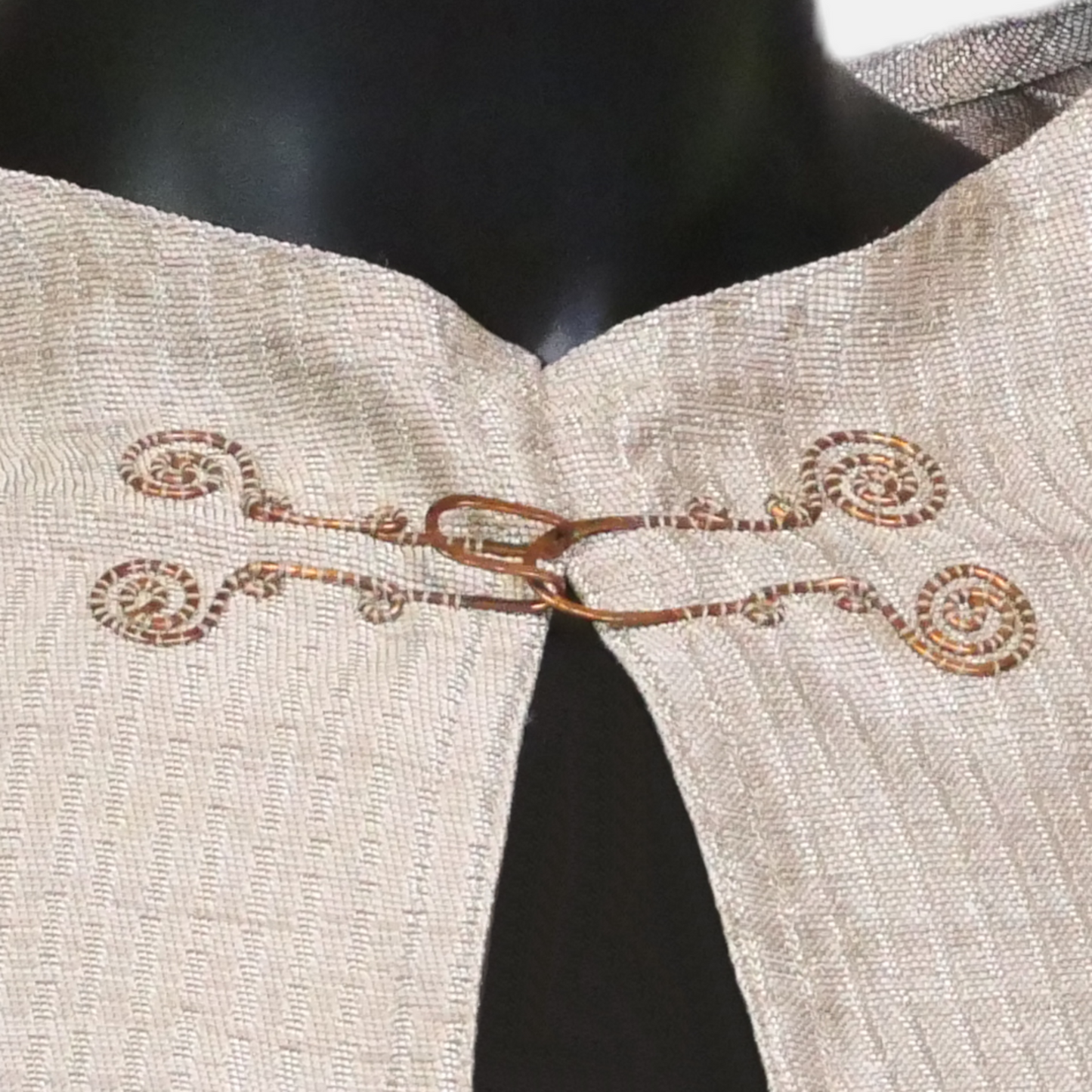 Pale Gold Half-Circle Cloak with Pockets