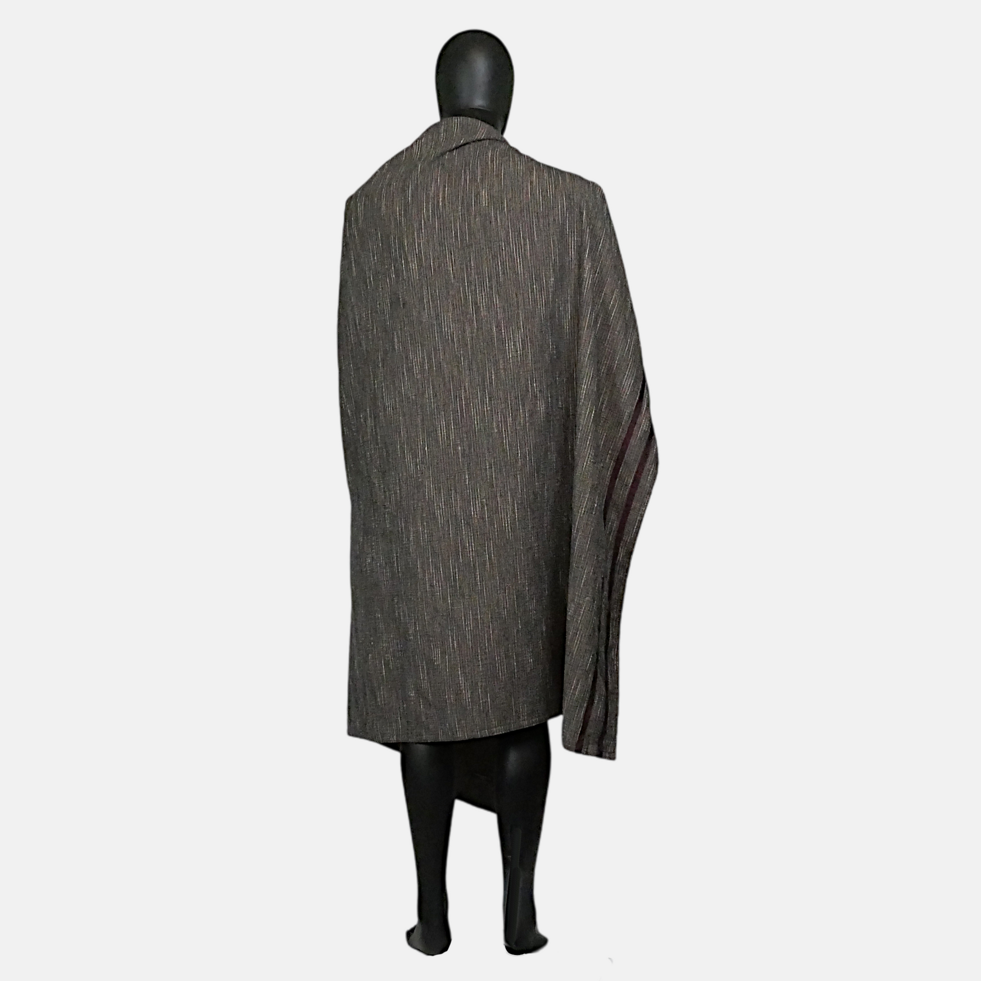 Dark Grey Viking Cloak with Trim