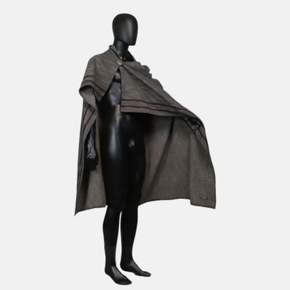 Dark Grey Viking Cloak with Trim