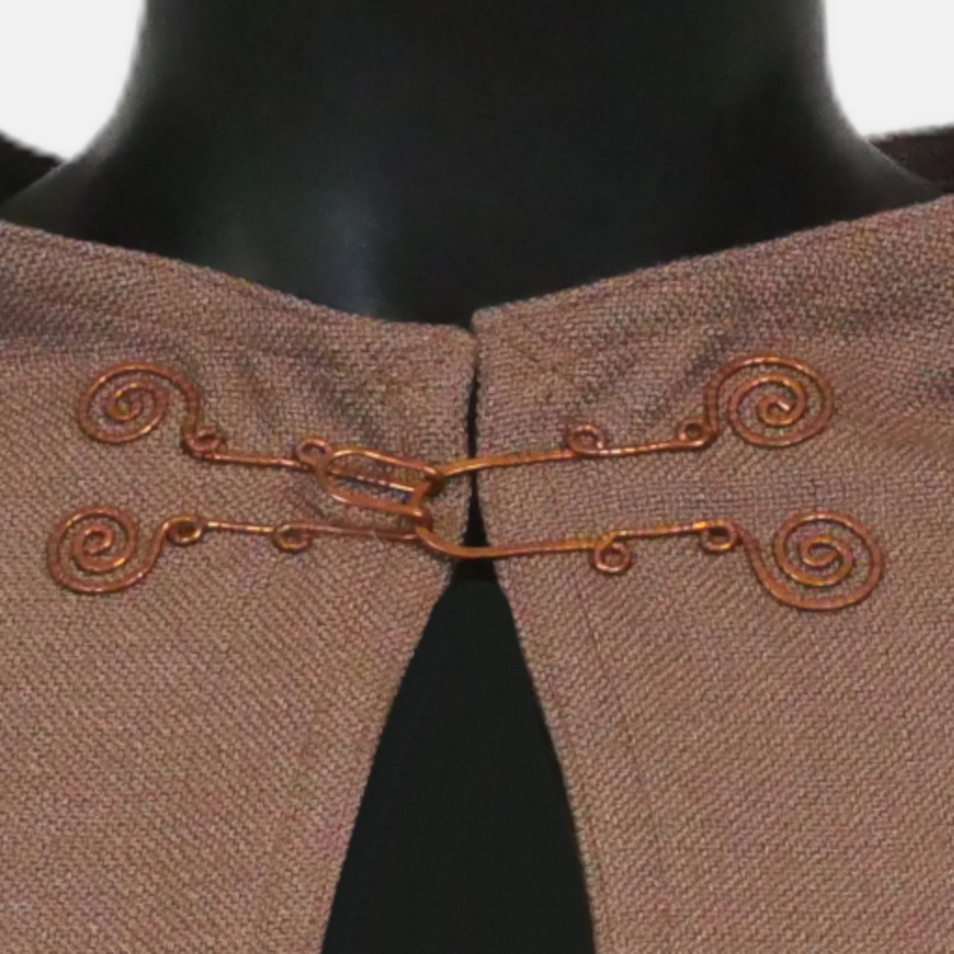 Chocolate Brown Linen-Look Half Circle Cloak